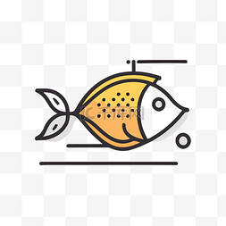 几何高清图片_简单几何风格的鱼线图标 向量