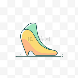 鞋的样式图片_柔和颜色的抽象鞋图标 向量