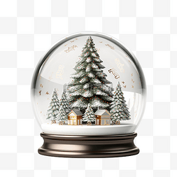 圣诞雪球与新年树新年传统装饰