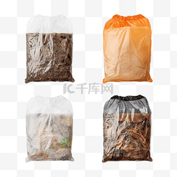 带不同垃圾的一次性袋隔离垃圾袋