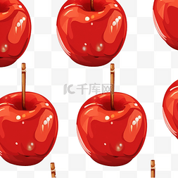 苹果采摘节海报图片_红焦糖苹果无缝模式