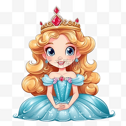 蓝色孔雀图片_童话公主与皇冠
