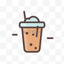 瑞幸咖啡ppt图片_冰咖啡图标的插图 向量