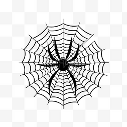 蜘蛛插图图片_蜘蛛网的简单插图，用于快乐万圣