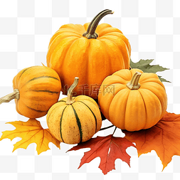 感恩节文字边框图片_秋季感恩节和万圣节南瓜和干树叶