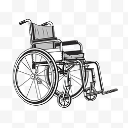 医疗法律图片_最小风格的轮椅插图