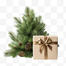 装礼物的盒子图片_圣诞组合物，配有装饰礼品盒和白