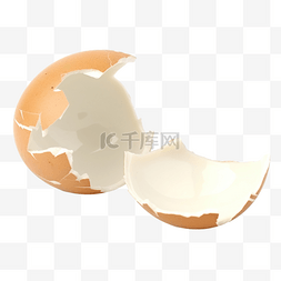 白色椭圆形图片_蛋壳破裂并损坏隔离的部件