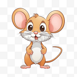 可爱的老鼠图片_站着的老鼠卡通