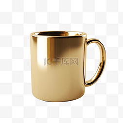 瓷咖啡杯子图片_金色陶瓷杯