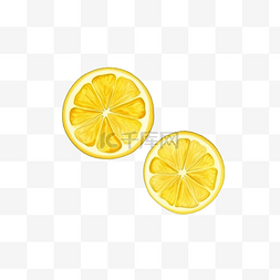 亮黄色柠檬片无缝方形图案