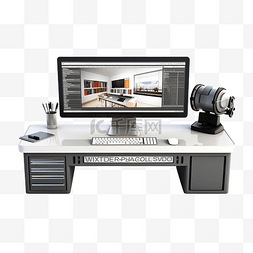 电影视频片图片_专业视频编辑器 3D 插图
