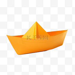 折纸船图片_孤立的纸船