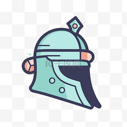高卢骑士图片_程式化的骑士头盔图像插图符号图
