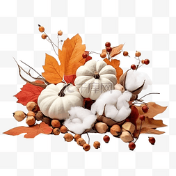 感恩节和秋天的作文南瓜棉花花和