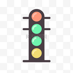 平面设计中的道路交通灯 向量