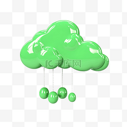 3d 插图云雨适宜生态
