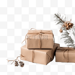 零浪费环保工艺纸包装的圣诞礼品