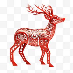 感恩礼物图片_红色圣诞驯鹿
