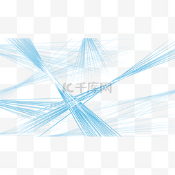 蓝色发光线条图片_激光束抽象线条光速