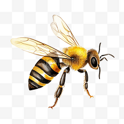 水彩蜜蜂 蜜蜂插画 可爱的蜜蜂 蜜