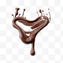 融化的巧克力滴落