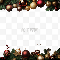 复古松木图片_木制圣诞装饰品作为框架边框与复