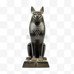 埃及 spinx 雕像前视图的剪影
