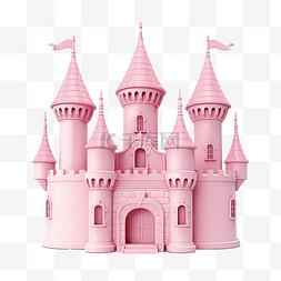 粉红色城堡图片_粉红色的城堡