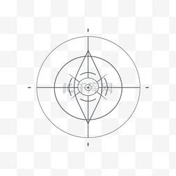 指南针形状的插图 向量