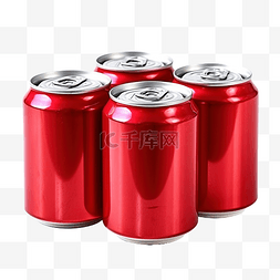 啤酒图片_红色铝制饮料罐