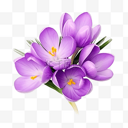 藏红花简介图片_番红花花春天盛开紫色藏红花带叶