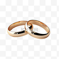 心形图标图片_两个结婚戒指