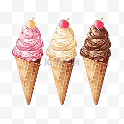 粉色背景杯子图片_冰淇淋插图