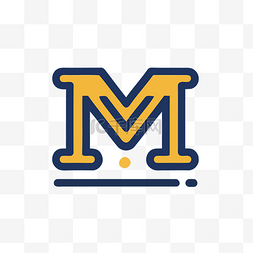 黄色和蓝色字母 m 的首字母缩写 