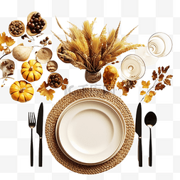 感恩节庆祝传统餐桌设置概念