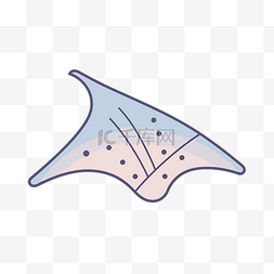黄貂鱼海洋图标设计 向量