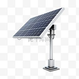 糟蹋环境国际日图片_带有太阳能电池板的电线杆的 3d 