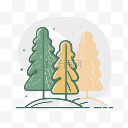 山上背景图片_山上的冬季树木背景平面图标设计