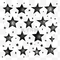 黑色夜空星星图片_垃圾星形黑色手绘矢量元素用于圣