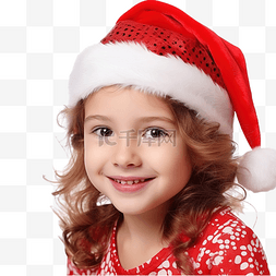 带圣诞装饰的可爱小女孩的肖像