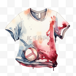 水彩棒球衬衫