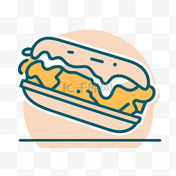 矢量奶酪汉堡图片_热狗的平面图标来说明汉堡 向量