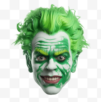 绿发小丑脸