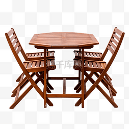 预测自然现象图片_一套花园木桌和折叠椅隔离PNG文件