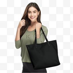 椰子模型3d模型图片_搭配黑色手提包的模特