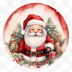 圣诞贺卡姜饼人图片_数字绘画水彩圣诞贺卡与可爱的圣