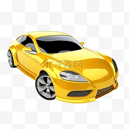 汽车低碳节能环保图片_黄色的 3d 汽车