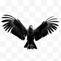 基于我的摄影地点的黑秃鹫鸟的剪