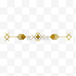 金色几何金属分割线线条装饰